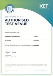 Algonquin College Kuwait OET Certification